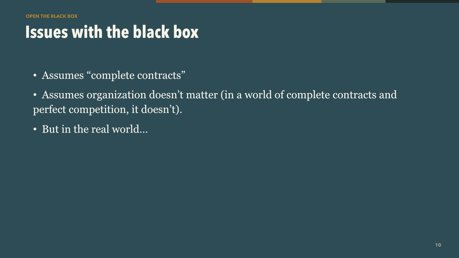Issues with the black box