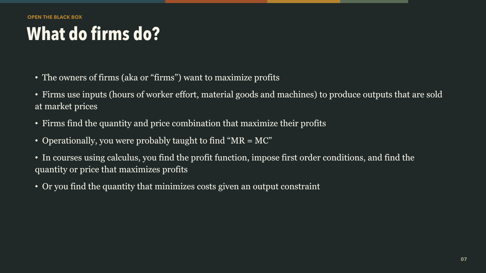 What do firms do in neoclassical economics