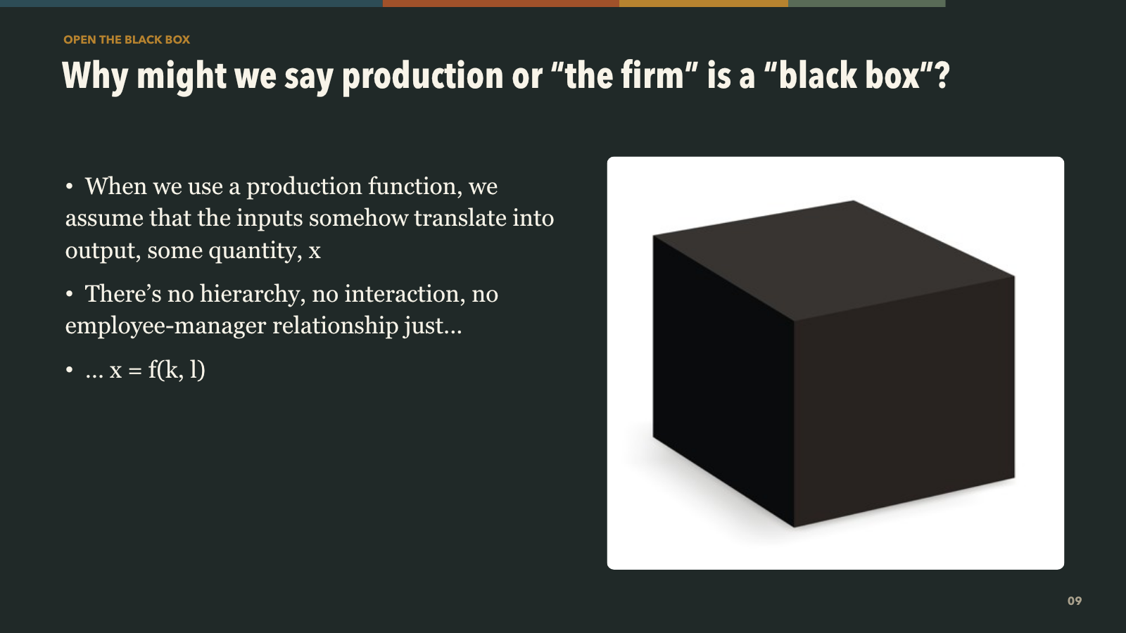 Production function black box